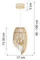 Deku - Cleo Lampa wisząca dekoracyjna drewniana Biała oprawka L576162.jpg