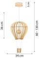Deku – Balon Lampa wisząca dekoracyjna drewniana Biała oprawka L576261  2.jpg