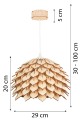Deku - Aurora Light Lampa wisząca dekoracyjna drewniana Biała oprawka L576285 2.jpg
