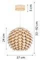 Deku - Aurora Lampa wisząca dekoracyjna drewniana  Biała oprawka L576100 4.jpg