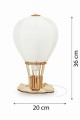 Deku – Balon Lampa stojąca nocna drewniana Biała oprawka L701924 4.jpg