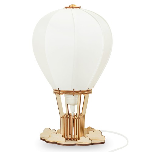 Deku – Balon Lampa stojąca nocna drewniana Biała oprawka L701924.jpg
