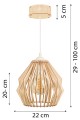 Deku - Aurelia Light Lampa wisząca dekoracyjna drewniana Biała oprawka L576407 4.jpg