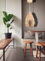 Deku - Aurelia Lampa wisząca dekoracyjna drewniana Biała oprawka L576360 5.jpg