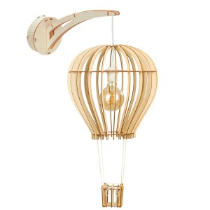 Deku – Balon Kinkiet Lampa ścienna dekoracyjna drewniana Biała oprawka K701948