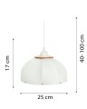 Deku - Ula Kinkiet Lampa ścienna dekoracyjna drewniana Biała oprawka K702006 3.jpg