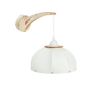 Deku - Ula Light  Kinkiet Lampa ścienna dekoracyjna drewniana Biała oprawka K702013