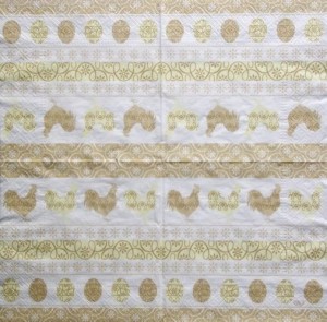 Serwetka do decoupage - Kurki i jajka 5108