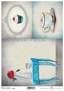 Papier ryżowy A4 210x297 -  decoupage itd R867 7035