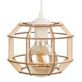 Deku - Kalisto Lampa wisząca dekoracyjna drewniana Biała oprawka L576322 2.jpg