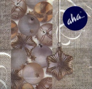 Serwetka do decoupage -bombki na choinke 5378