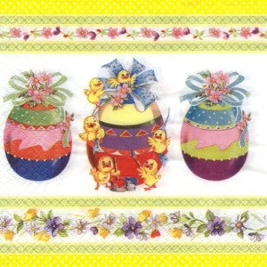 Serwetka do decoupage-kolorowe pisanki 6057