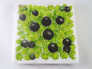 Serwetka do decoupage - Czarne kuleczki