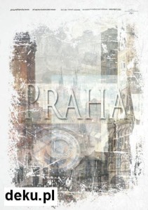 Papier ryżowy A4 210x297 - ITD R235 | Papier decoupage z serii Kocham Pragę 272