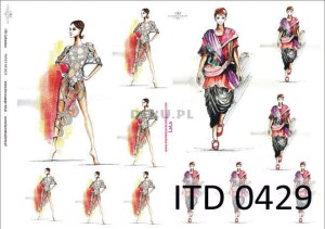 Papier decoupage A4 210x297 -  itd 0429m 3378