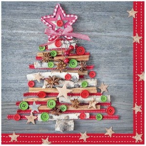 Serwetka do decoupage-choinka paczwork