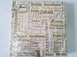 Serwetka do decoupage-Świąteczne napisy 4544