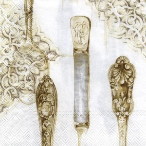 Serwetka do decoupage-sztućce