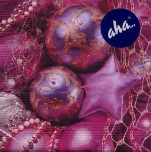 Serwetka do decoupage -bombki na choinke 5365