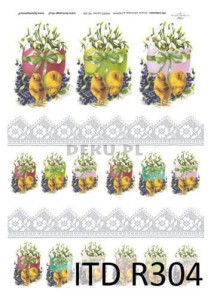 Papier ryżowy A4 210x297 -  decoupage itd R304 3443