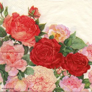 Serwetka do decoupage- różany ogród 6470