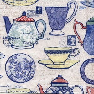 Serwetka do decoupage -serwis do herbaty 5905