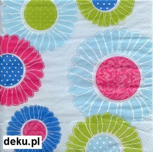 Serwetka do decoupage - kwiaty błękit 100