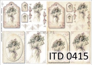Papier decoupage A4 210x297 -  itd 0415m 3364