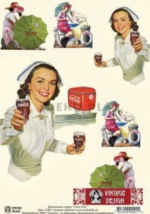 Papier decoupage A4 210x297 - 'Coca-Cola' S-001 3097