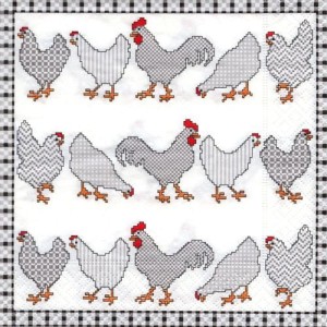 Serwetka do decoupage -kurki 5916